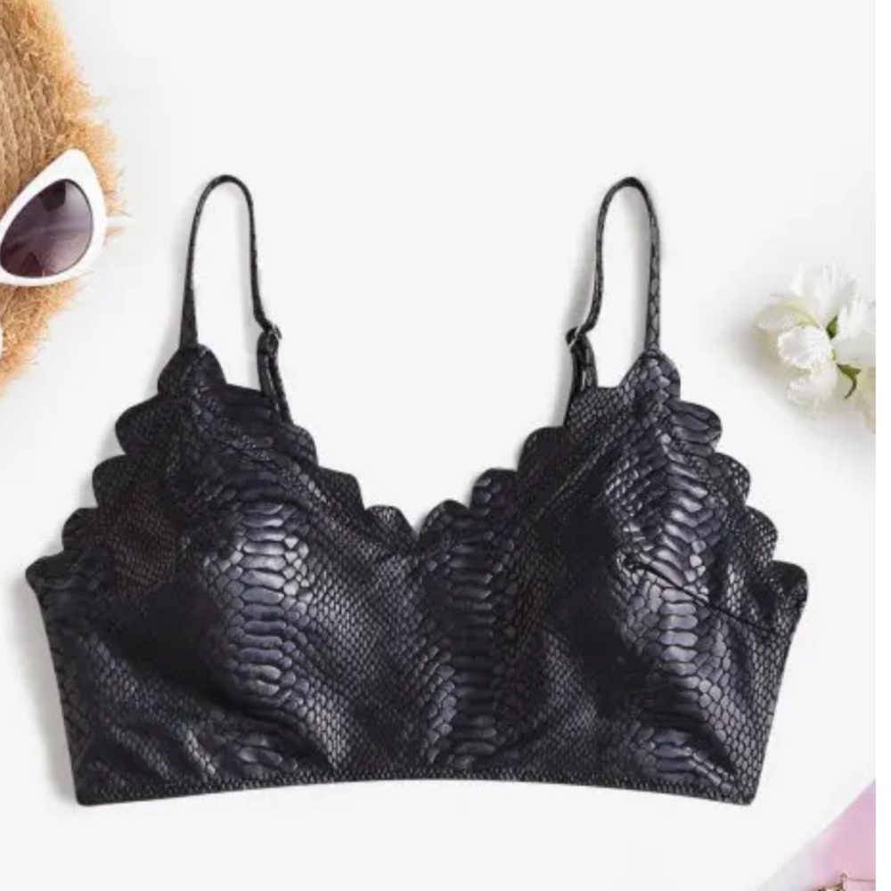 Snake skin bikini top